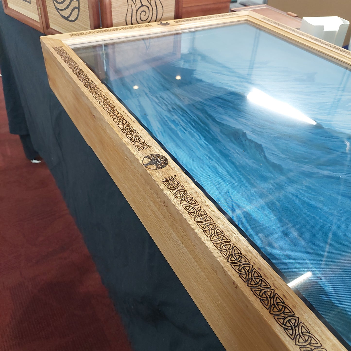 Portable 40 inch Battle Map Box in Tasmanian Oak