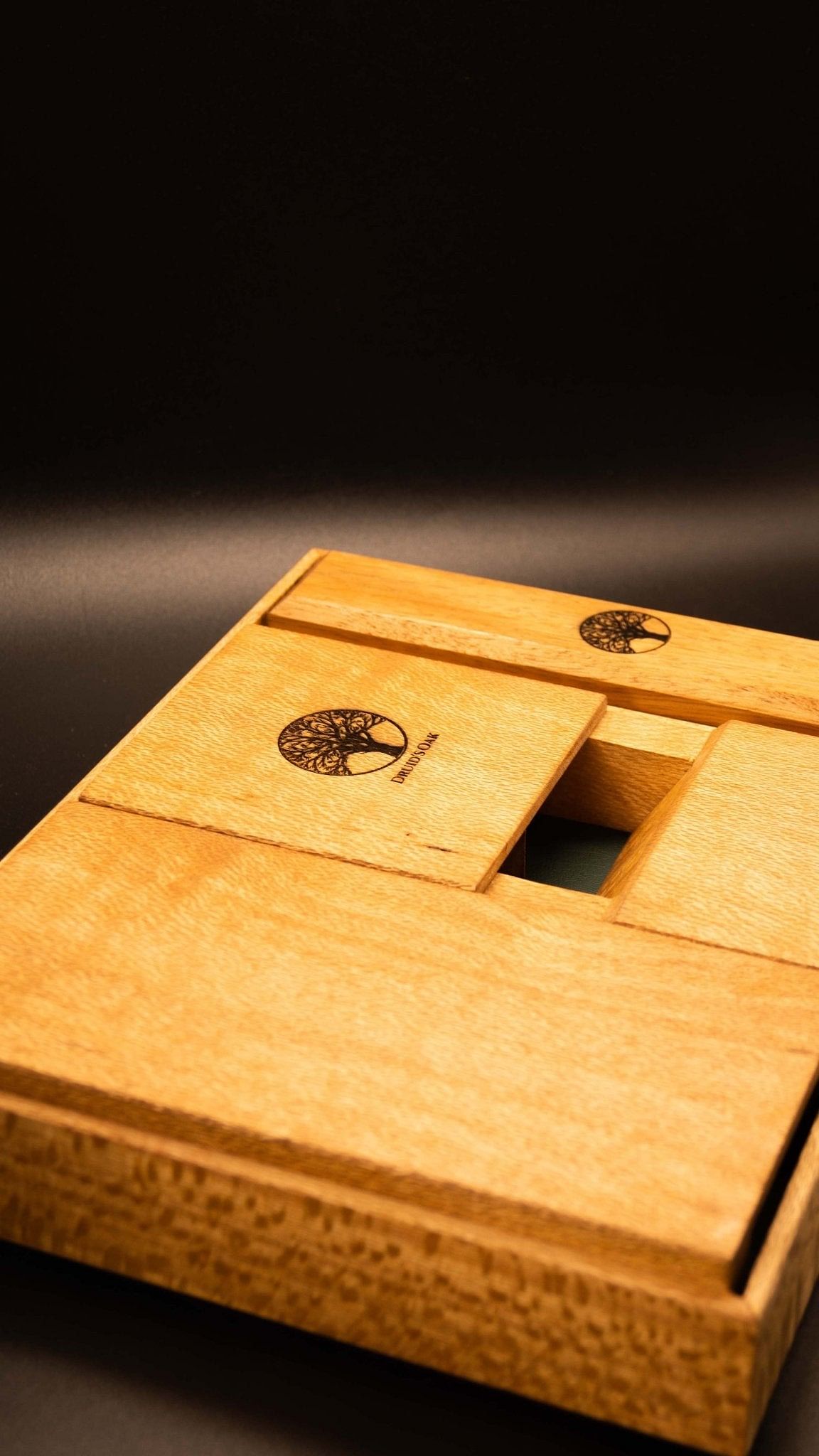 The tabletop gaming set in silky oak.