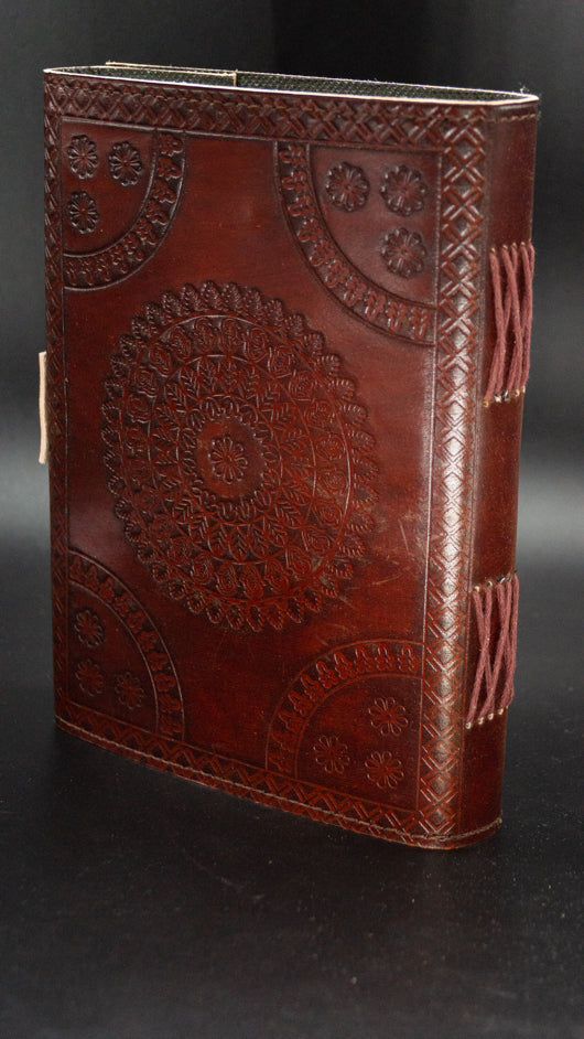 Floral Stone Leather Journal