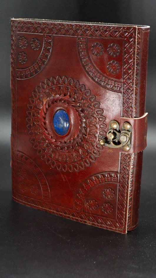 Floral Stone Leather Journal